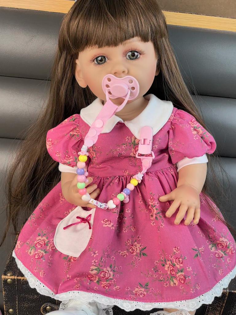 Realistic Reborn Baby Dolls Girl 55 Cm Full Silicone Vinyl Lifelike Princess Baby Newborn Doll DIY Kids Playmates Toy Birthday Christmas Gift