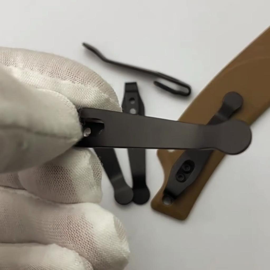 1piece Titanium Alloy Pocket Knife Clip for 9201/9202 Back Clips Waist Clip for 9201/9202 Folding Knife Deep Carry Tool