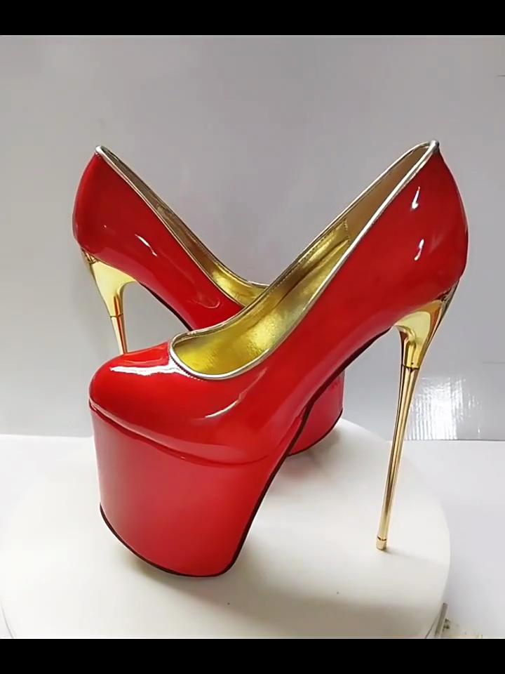 Sexy Women Pumps Striptease Shoes Platform Model Pole Dance High Heels Nightclub Shoes Round Toe Shoes