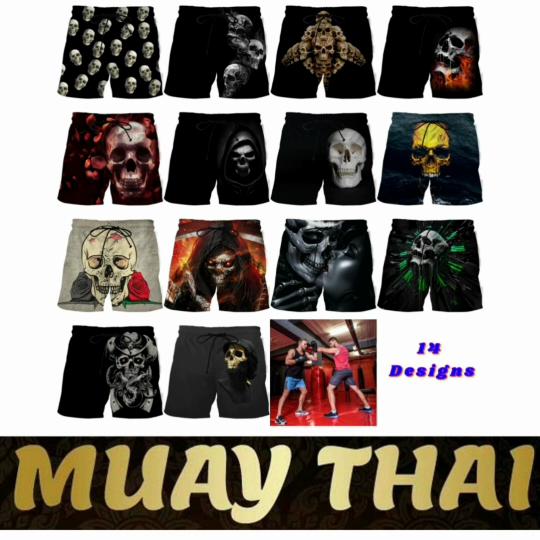 Dark Skull Ghost Horror Skeleton Boxing Shorts Pants 3D Print Fighting Training Unisex Men Women Quick Dry Fitness Gym Sport Workout Casual Streetwear